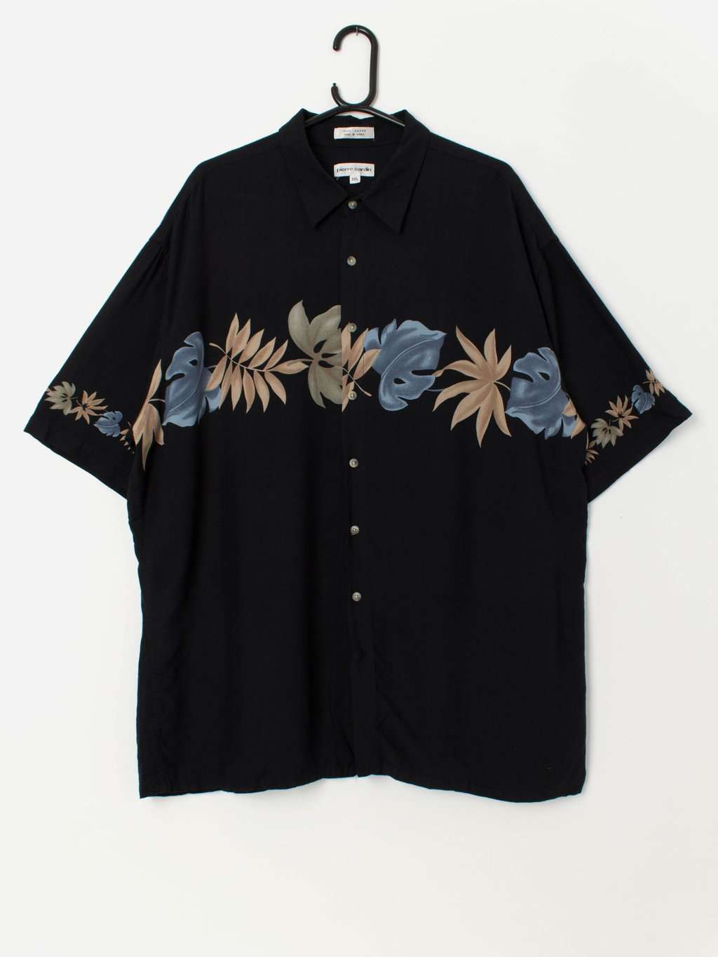 Vintage Hawaiian shirt with leaf chest design - XL / 2XL