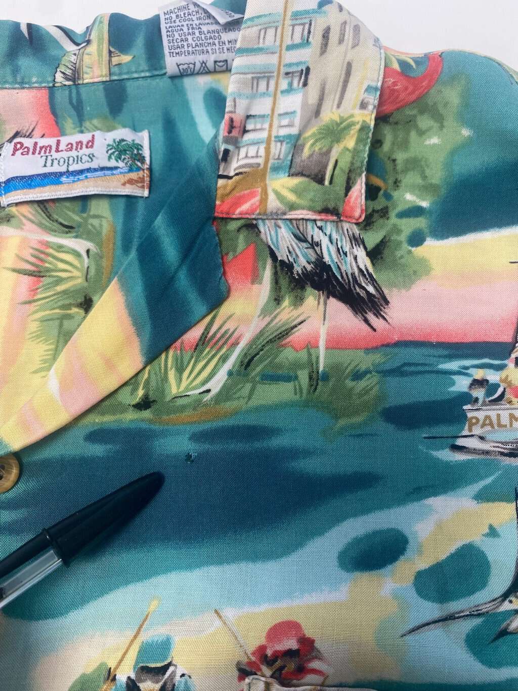 Vintage Hawaiian Florida shirt featuring horses and parrots - Large - Image 4