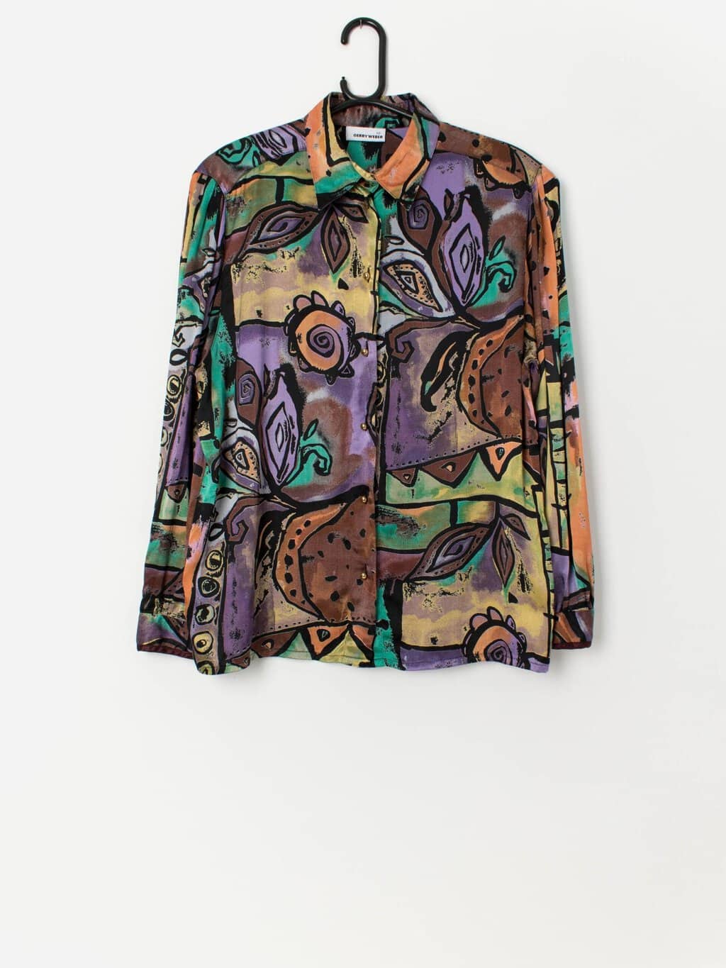 Vintage silky patterned shirt blouse by Gerry Weber - Medium / Large