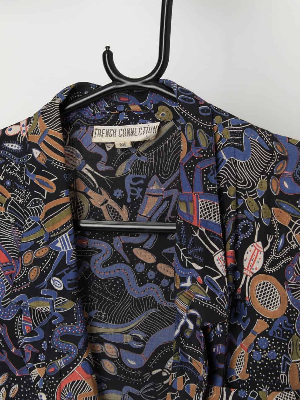 80s vintage French Connection jacket with stunning pattern - Medium / Large - Image 2