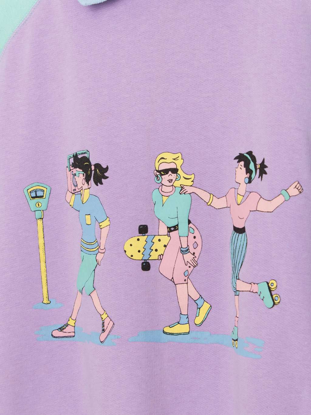 Vintage pastel short sleeve sweatshirt by Dash - Large - Image 2