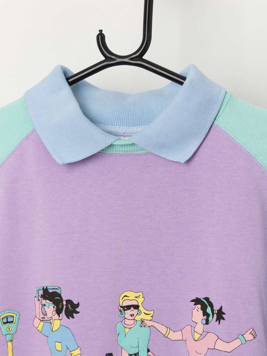 Vintage pastel short sleeve sweatshirt by Dash - Large - Image 3