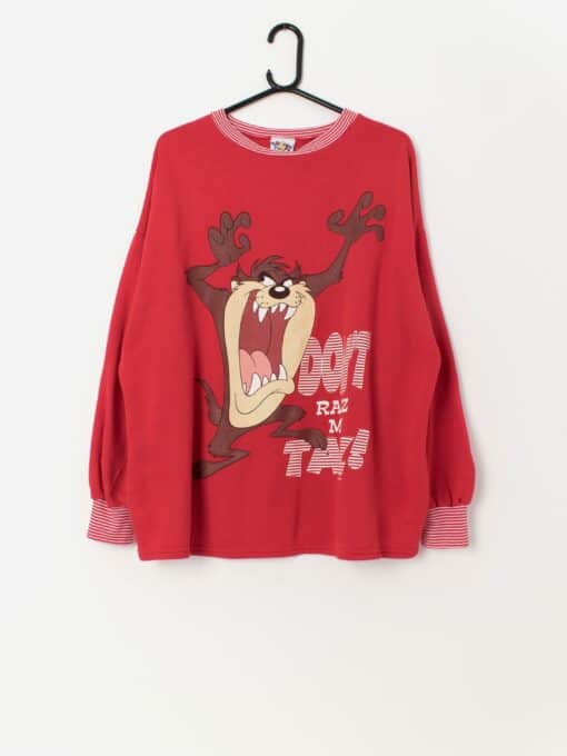 Vintage Tasmanian Devil Looney Tunes red sweatshirt - XL