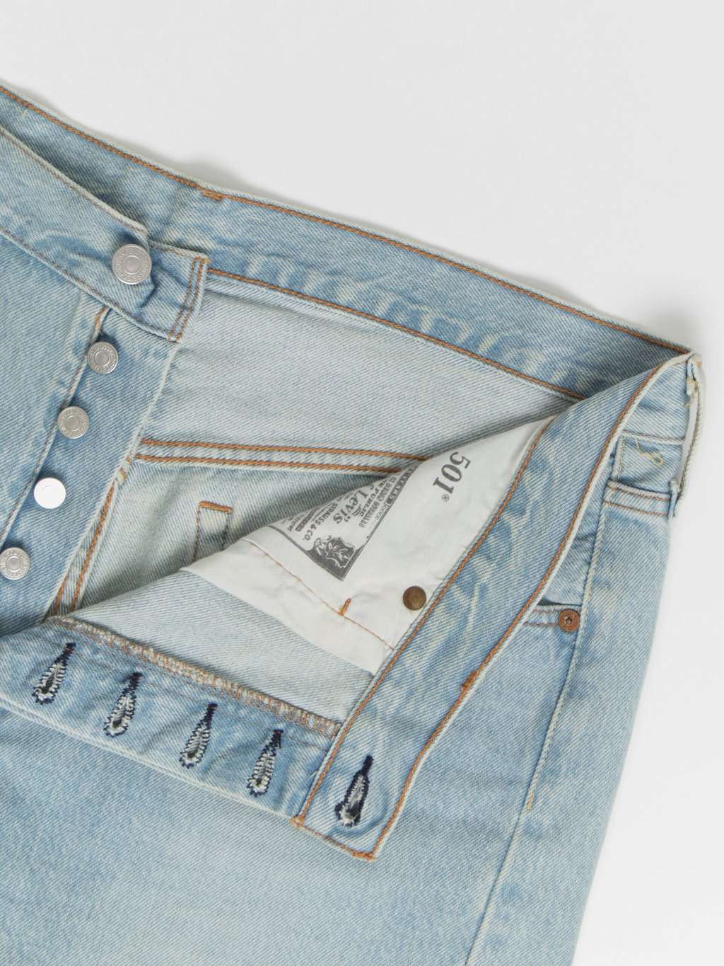 Pale blue Levis 501 cut off short shorts - Large / XL - Image 2