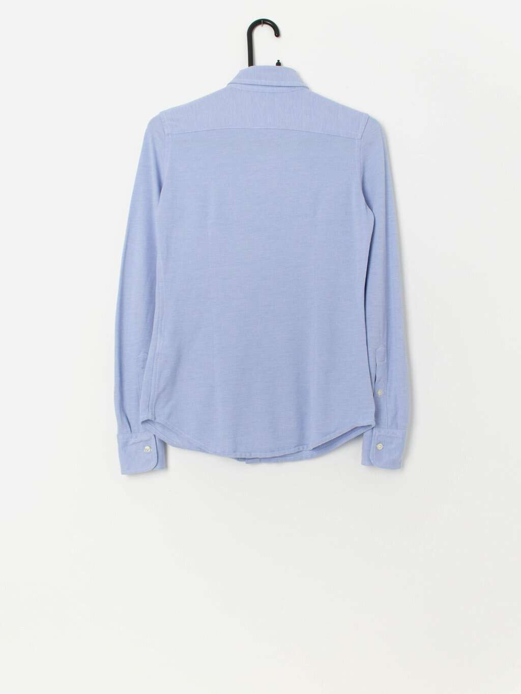 Ralph Lauren Knit Oxford button down shirt in pale blue with long sleeves - XS - Image 2