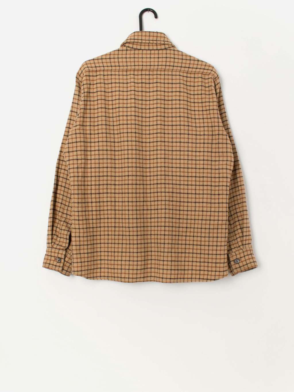 Vintage 1970s wool plaid shirt by MoAc Exclusive - Medium - Image 3