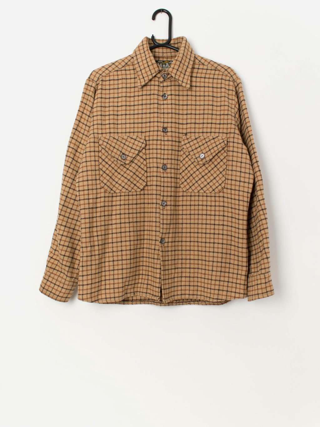 Vintage 1970s wool plaid shirt by MoAc Exclusive - Medium