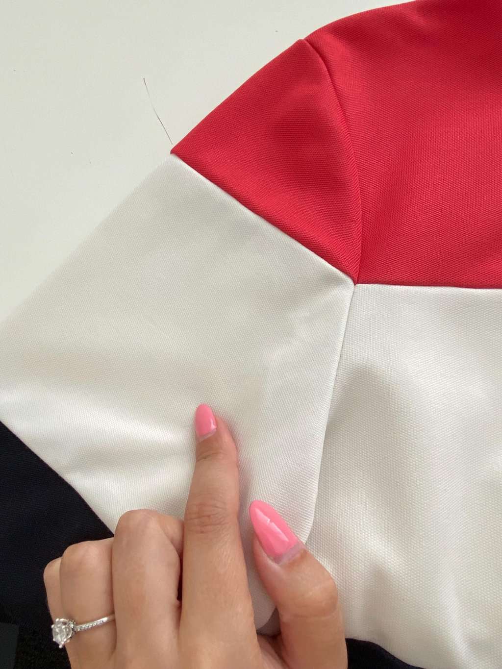 Fred Perry track jacket in pink, white and black - M - Image 7