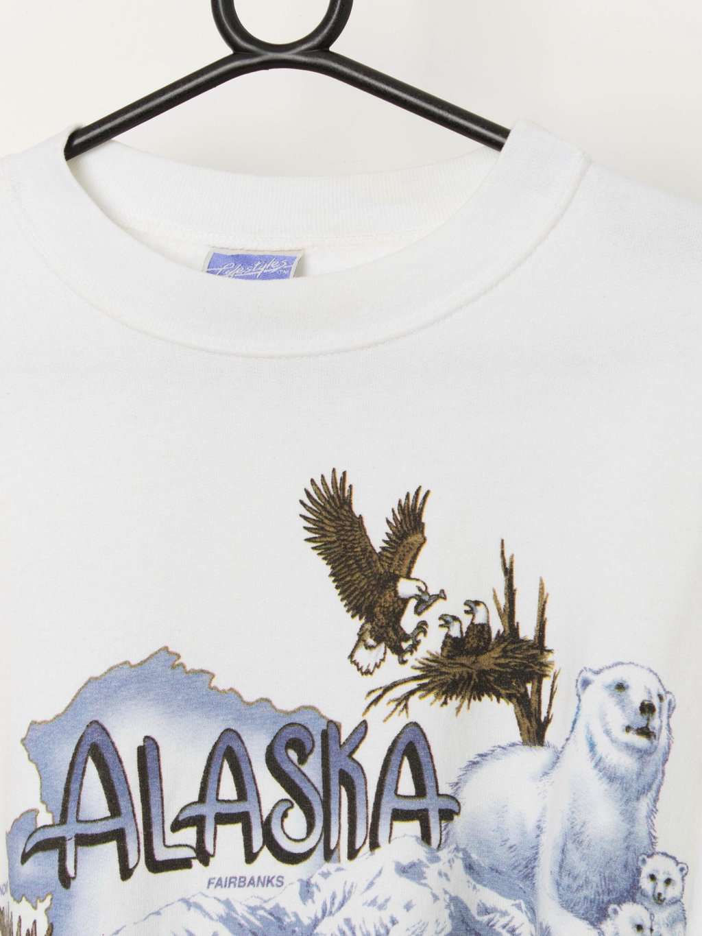 Epic vintage Alaska graphic sweatshirt in white - Large - Image 2