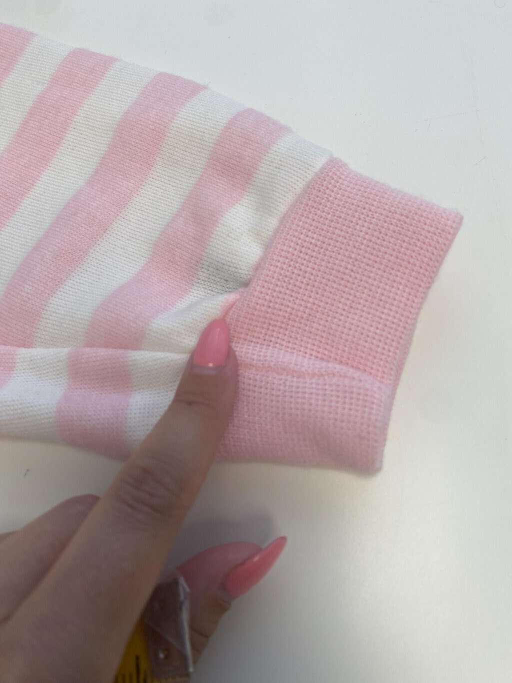 Vintage Naval Achievements pink striped sweatshirt - Large - Image 4