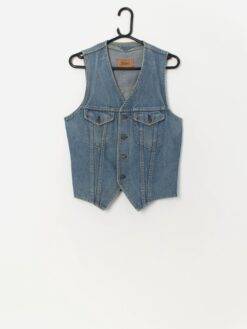 70s vintage Levis denim vest, orange tab - Small / Medium