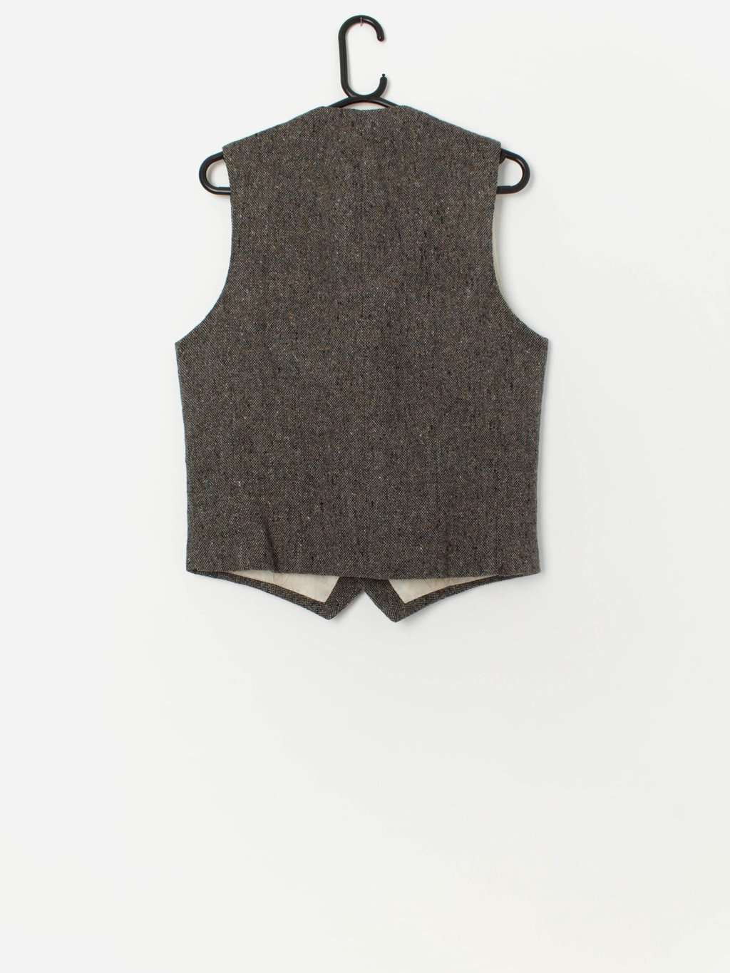 Men's vintage wool waistcoat with pockets - Medium - Image 3