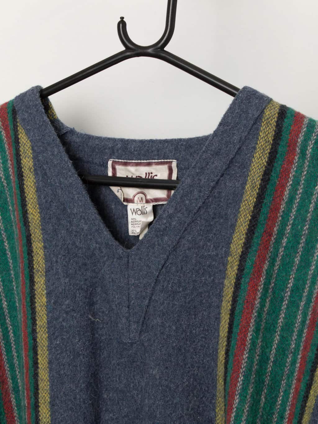 Vintage striped vest with fringe detail and belt - Medium - Image 2