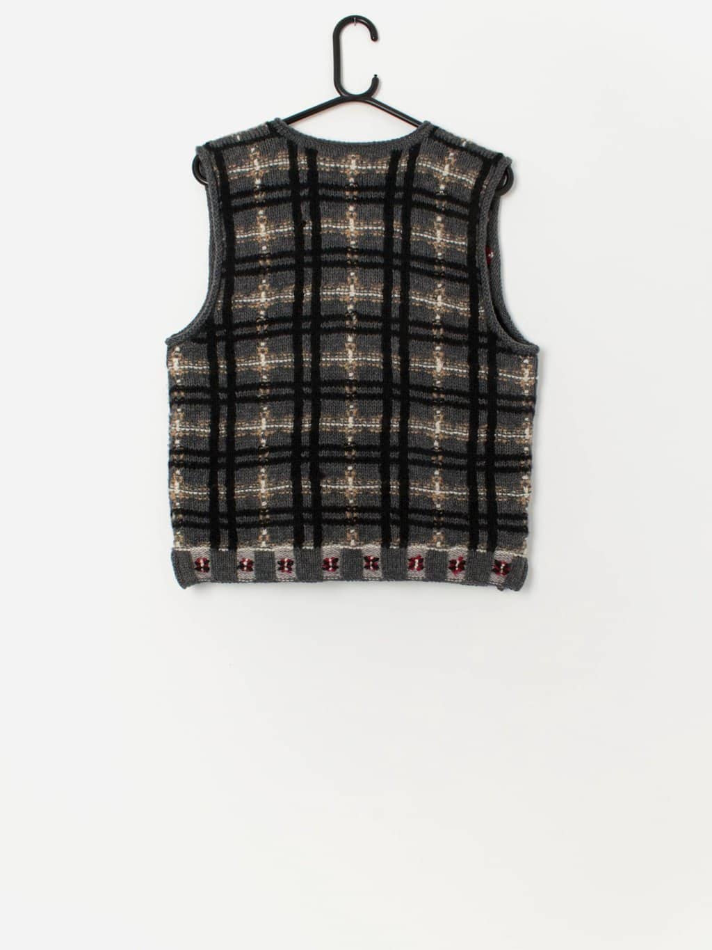 Vintage Laura Ashley embroidered wool vest, Christmas waistcoat - Medium / Large - Image 3