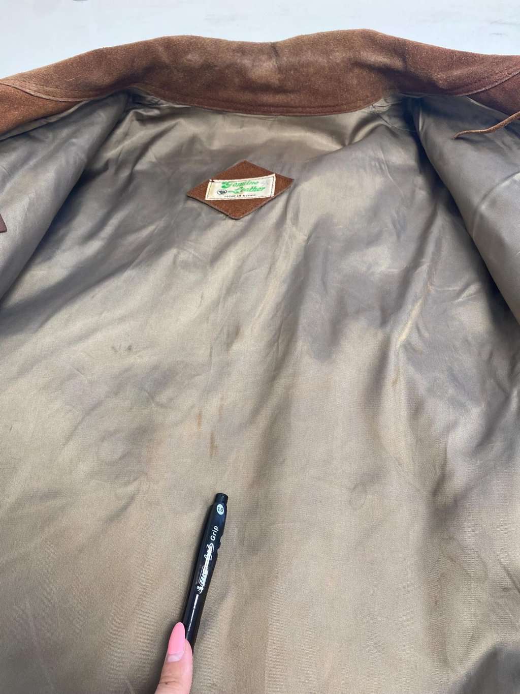 Men's 70s vintage suede fringed jacket in brown, made in Mexico - Medium - Image 5