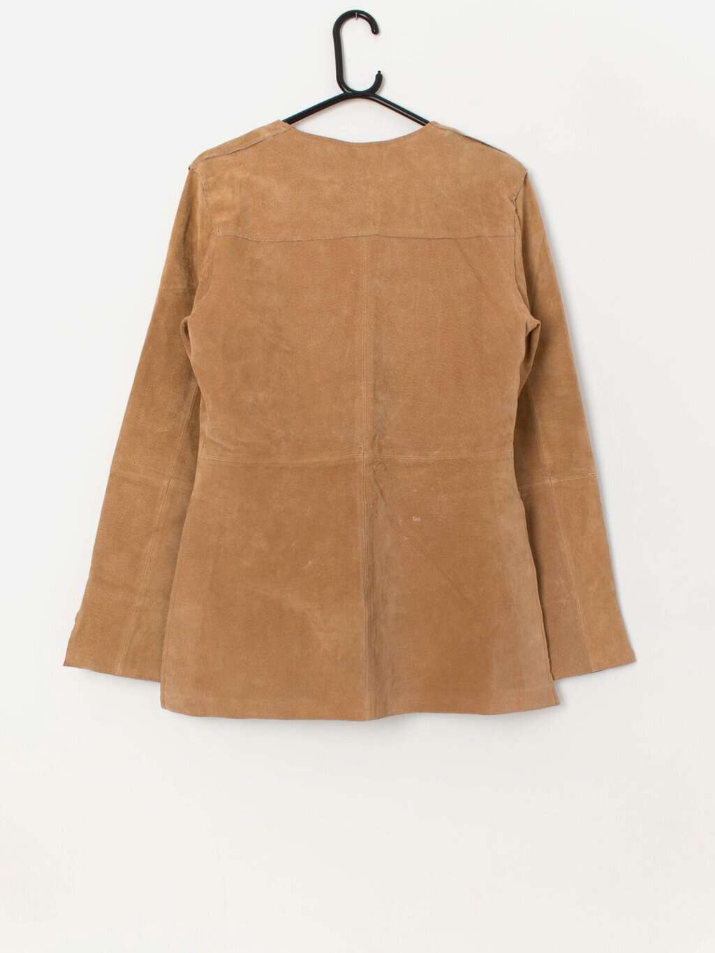 Vintage 70s style suede tunic top with lace up front - M - Image 3