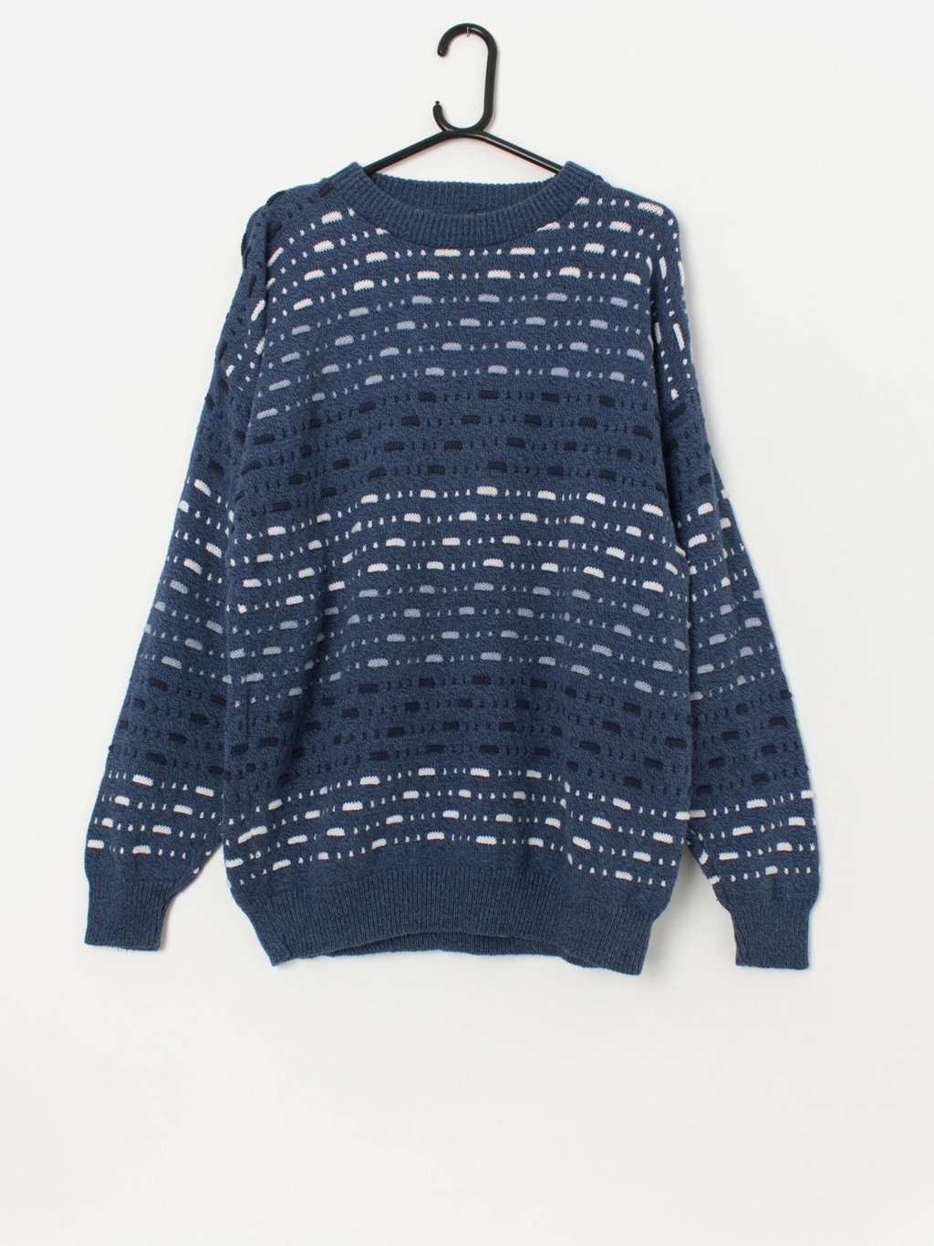 Vintage Victoria Dry Goods 3D knitted sweater, made in USA - Large / XL