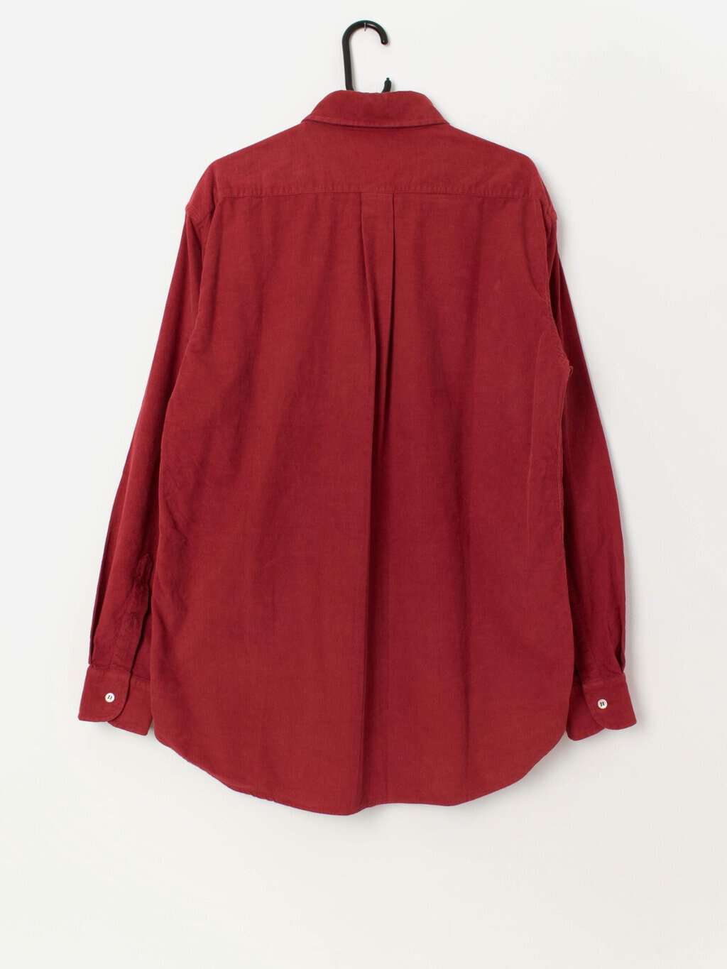 Vintage red corduroy shirt with button down collar - M/L - Image 3