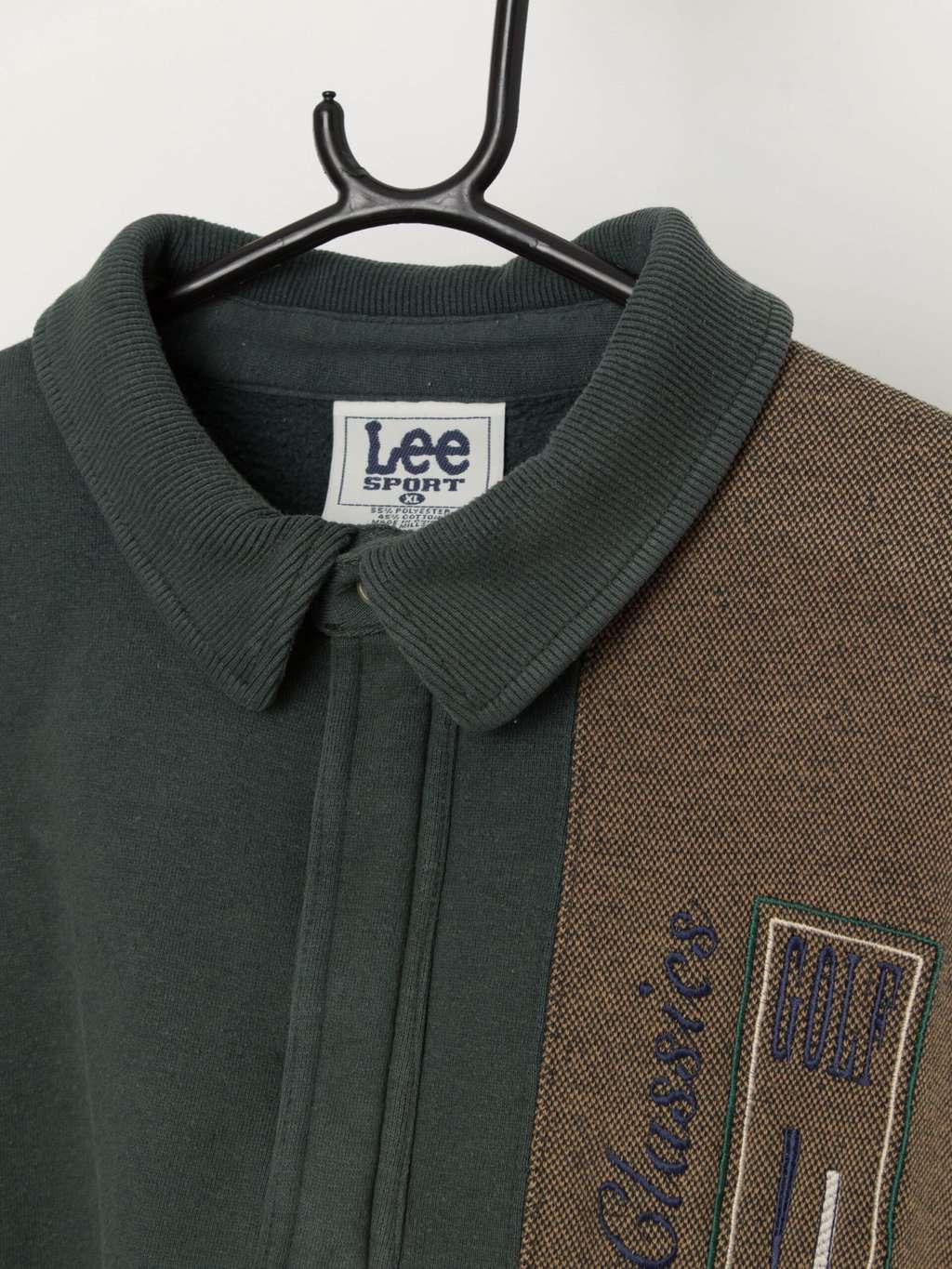 Vintage Lee Sport Links Classics golf sweatshirt in green and brown - XL - Image 2
