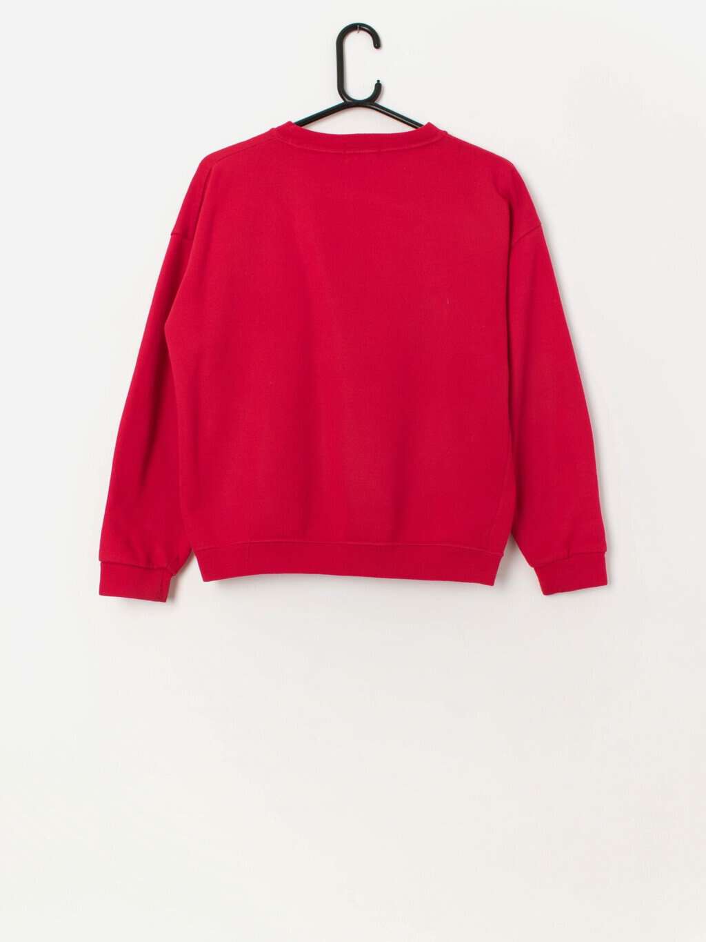90s vintage sleeping cat sweatshirt in bright red - Medium - Image 3