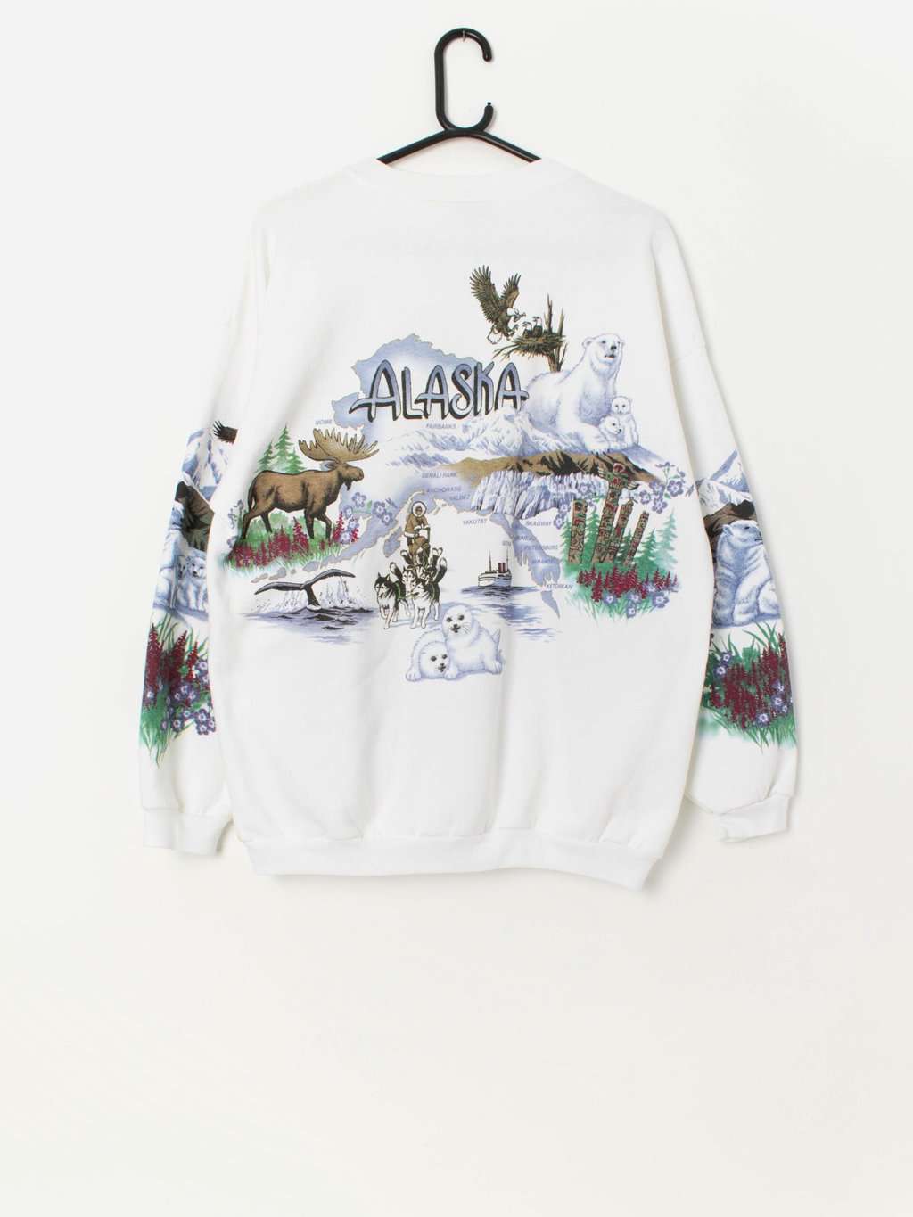 Epic vintage Alaska graphic sweatshirt in white - Large - Image 3