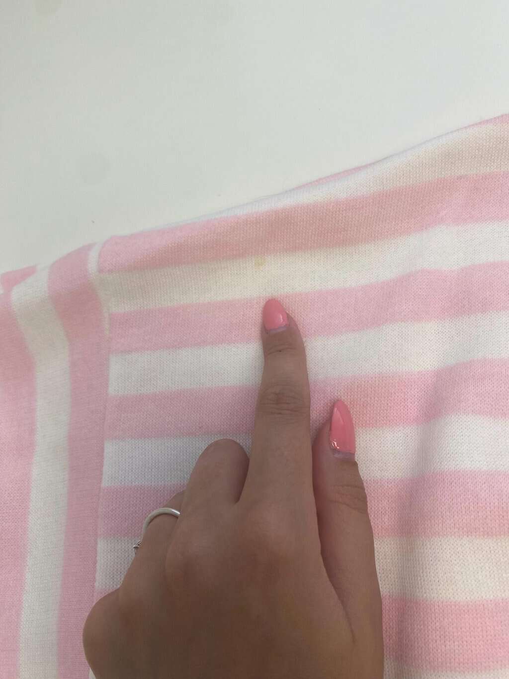 Vintage Naval Achievements pink striped sweatshirt - Large - Image 8