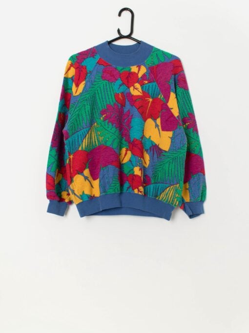 Bright 80s vintage St Michael jungle vibes sweatshirt - Medium / Large