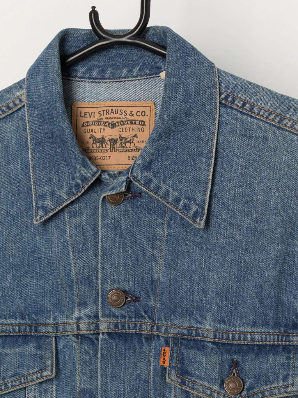 Men's Levis clothing LVC denim vest, orange tab - Medium - Image 2