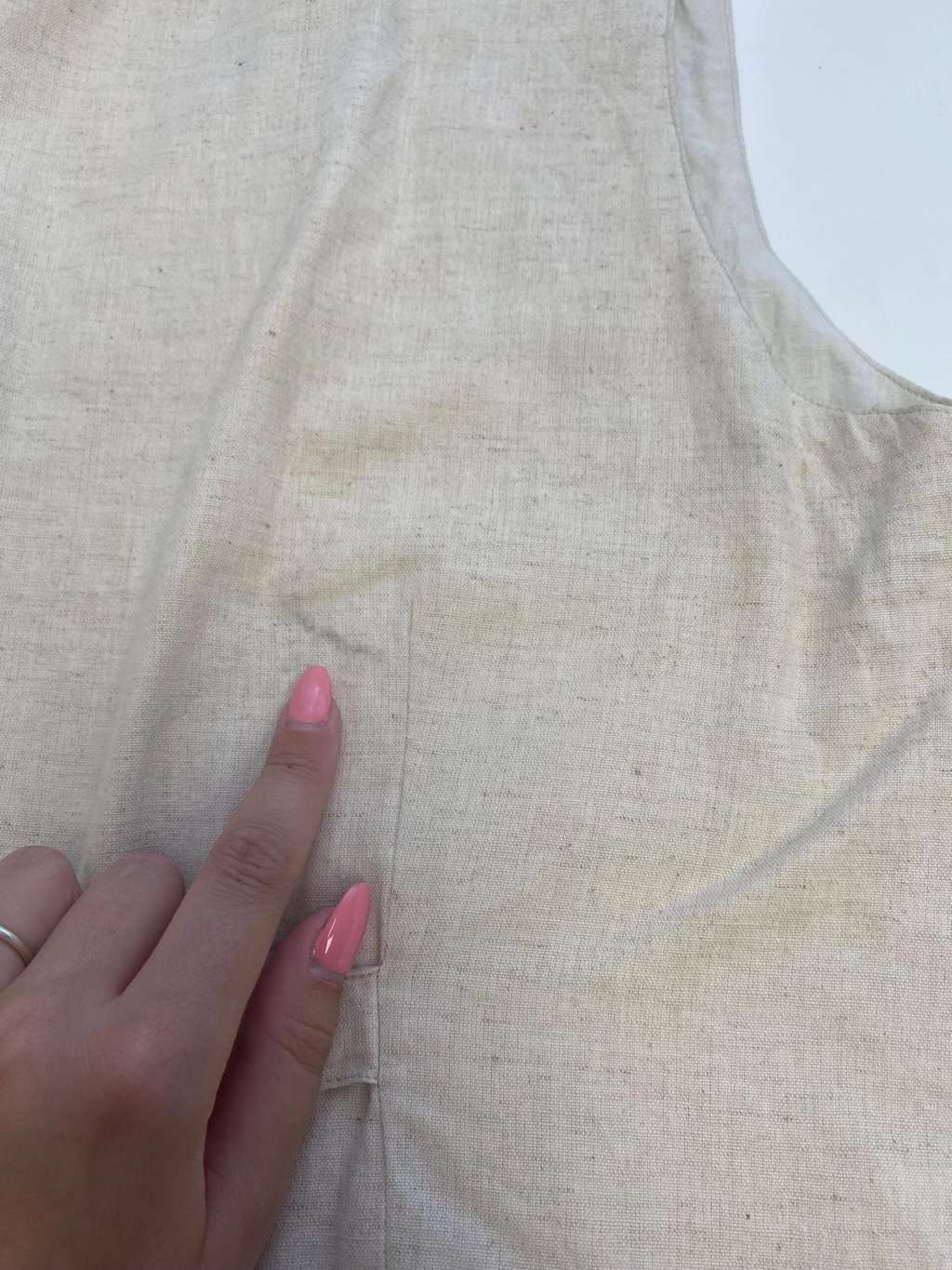 Vintage pretty embroidered waistcoat with cute buttons - Medium / Large - Image 6