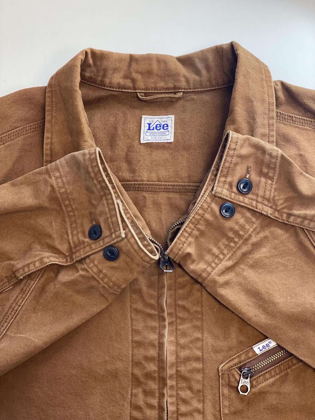 Vintage Lee Workwear canvas jacket in brown, 191J Jacket - XL - Image 5