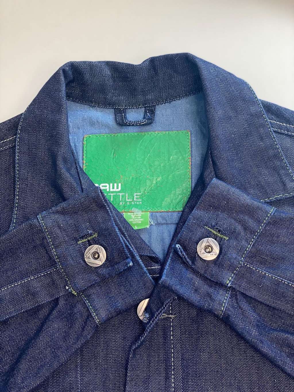 G-Star Raw denim chore jacket with white stitching - M - Image 6