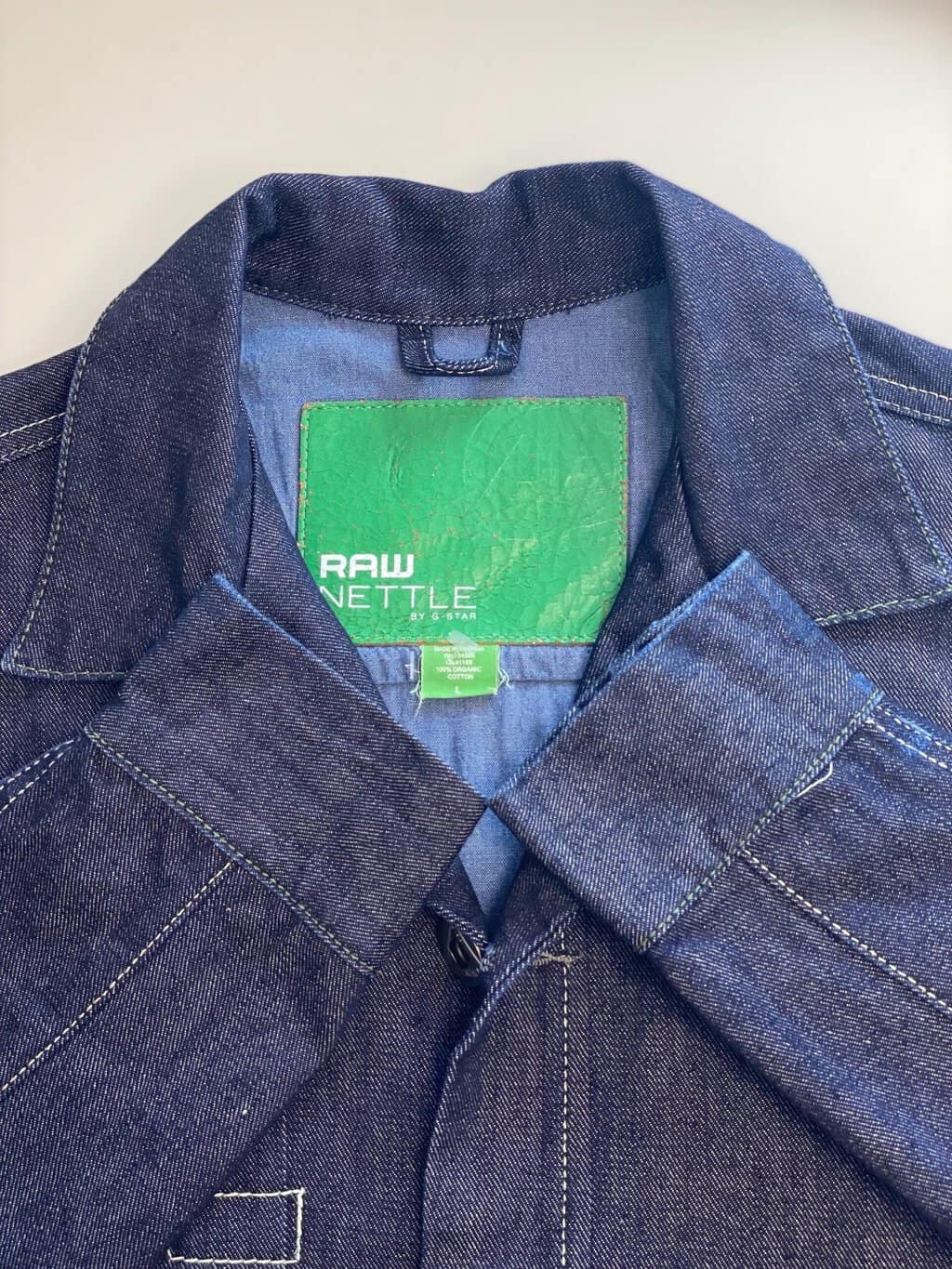 G-Star Raw denim chore jacket with white stitching - M - Image 7