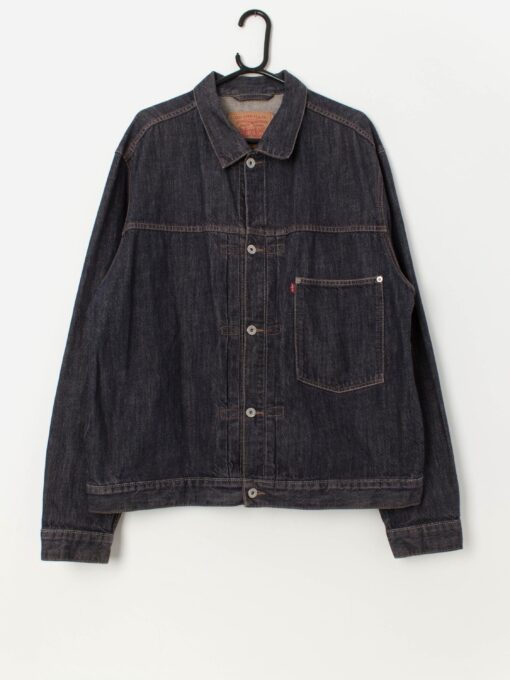 Vintage Levis type 1 pleated chore jacket 70501 04 in dark blue - Large / XL