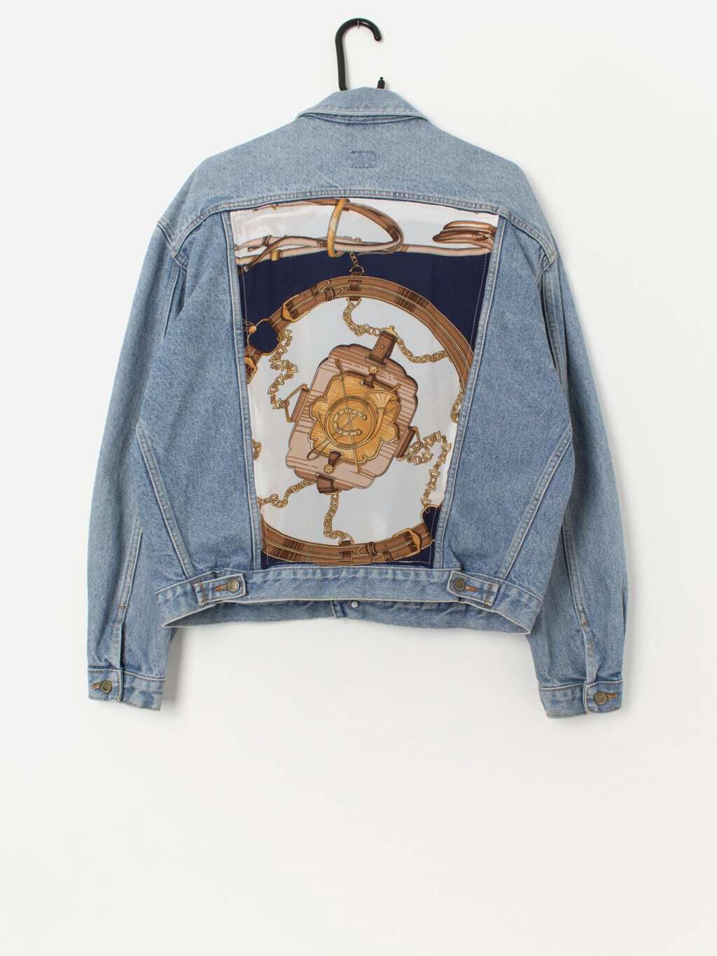 90s vintage customised Lee denim jacket with horseshoe graphic - Large
