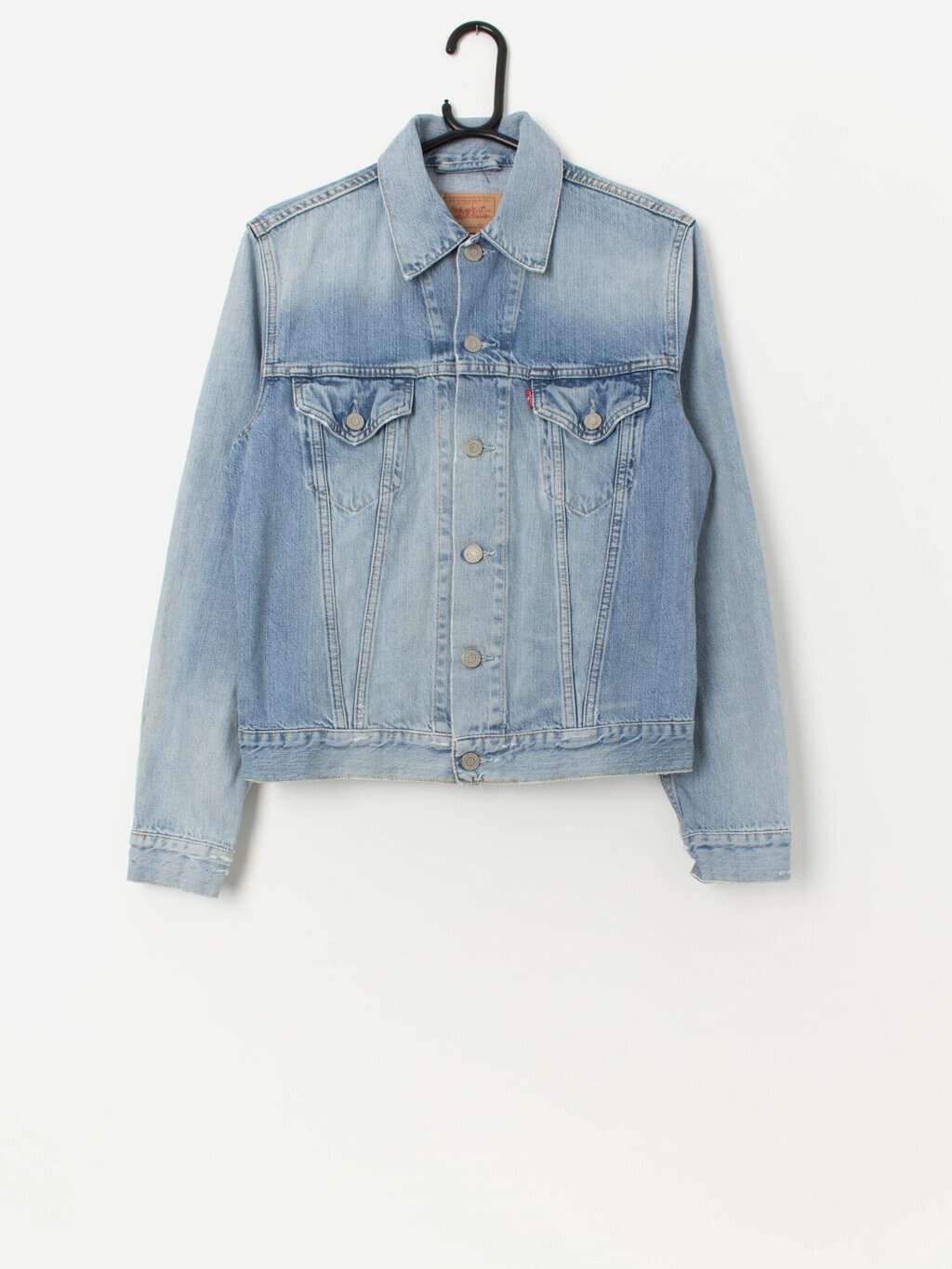 Customised vintage Levis denim jacket, light blue - S - Image 2