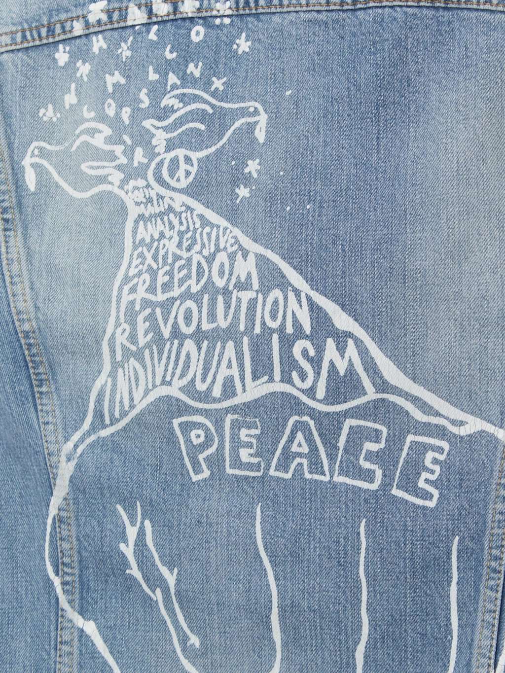 Customised vintage Levis denim jacket, light blue - S - Image 4