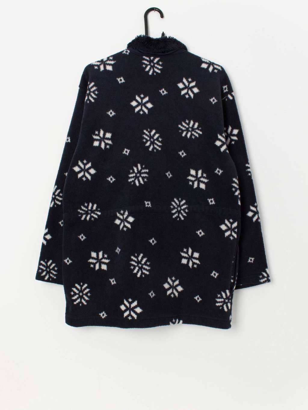 snowflake patterned fleece with faux fur collar - M / L - Image 3