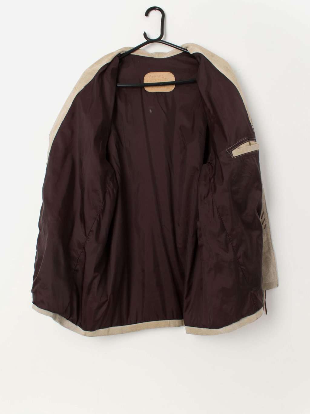 Vintage suede fringed jacket with snap button closure - Large / XL - Image 3