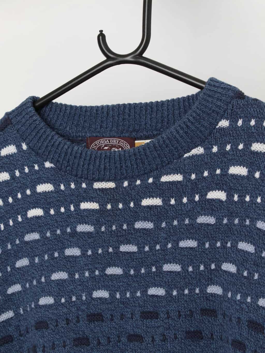 Vintage Victoria Dry Goods 3D knitted sweater, made in USA - Large / XL - Image 2