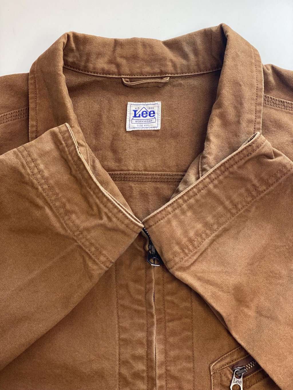 Vintage Lee Workwear canvas jacket in brown, 191J Jacket - XL - Image 6