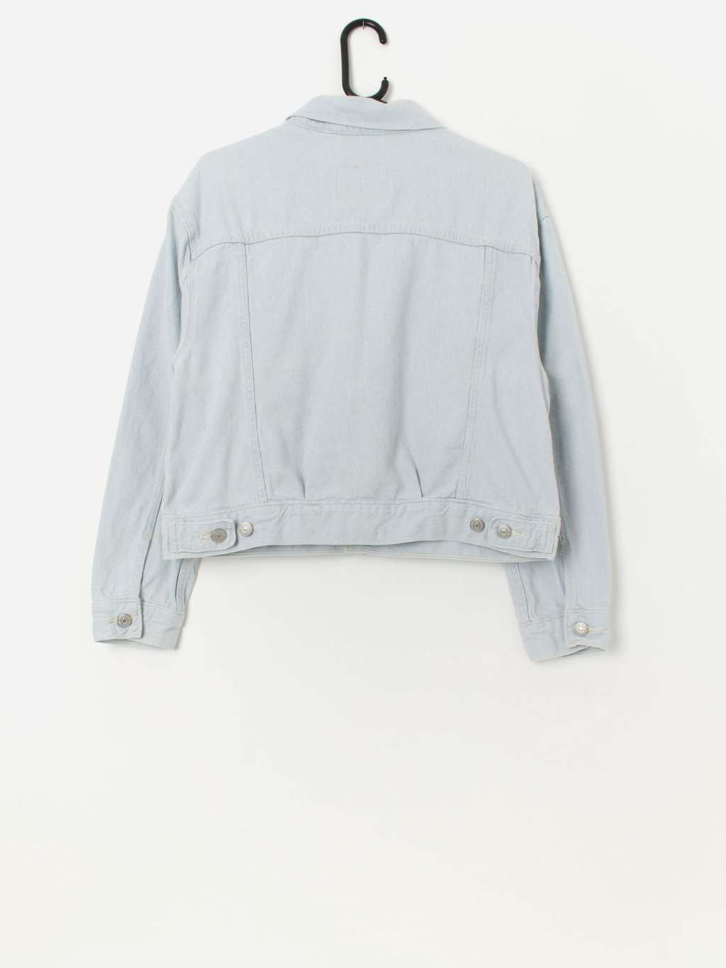 Women's Levis cropped trucker jacket in pale blue - Medium - Image 3