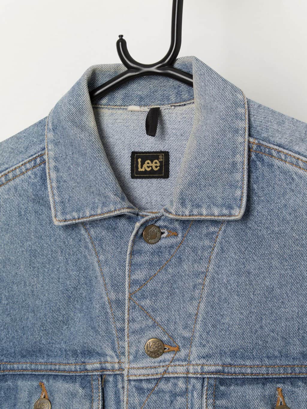 90s vintage customised Lee denim jacket with horseshoe graphic - Large - Image 3