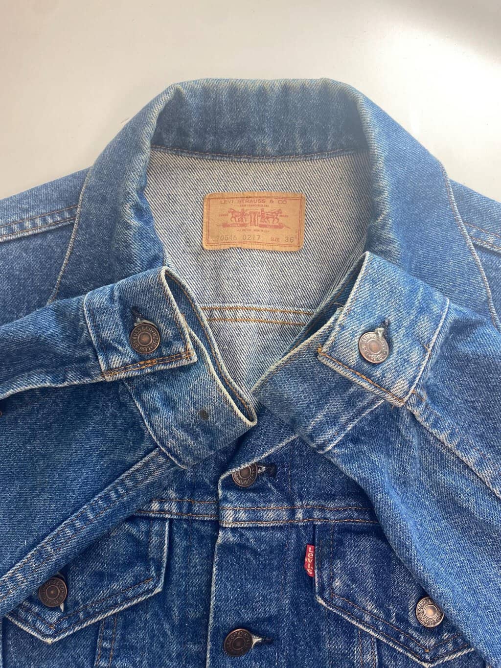 Vintage 70s Levis denim jacket 70546, made in USA - Small - Image 5