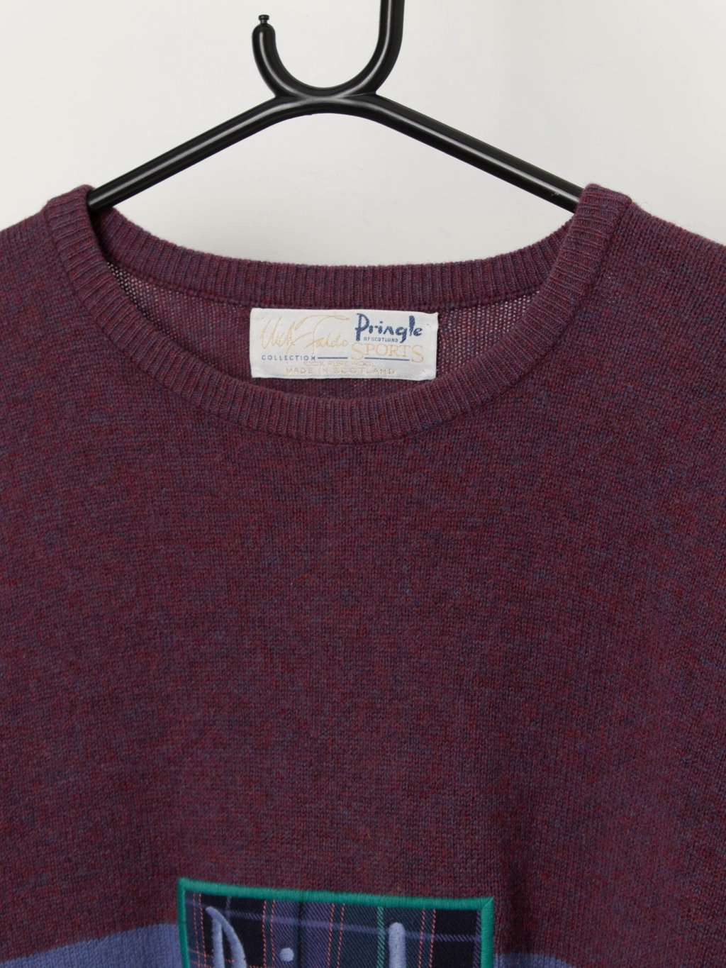 90s vintage Nick Faldo x Pringle sports golf wool jumper, made in Scotland - Large - Image 2