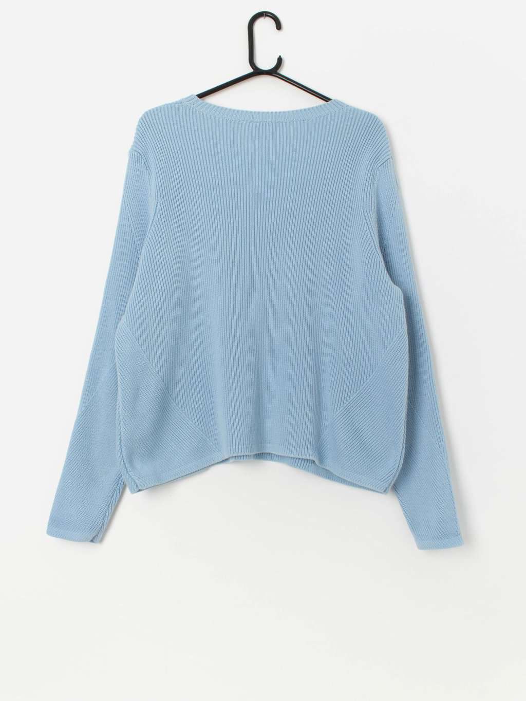 Cos blue cotton sweater with twisted sleeves - M / L - Image 3