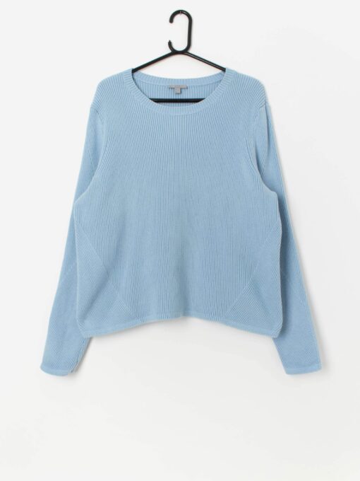 Cos blue cotton sweater with twisted sleeves - M / L