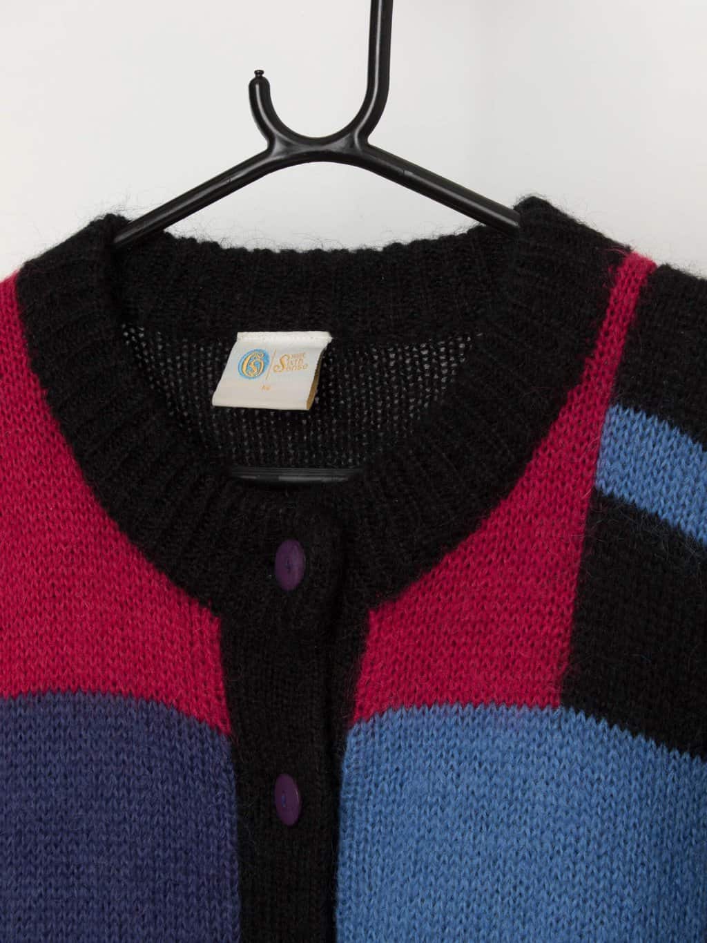90s vintage oversized colour block cardigan - Medium - Image 2