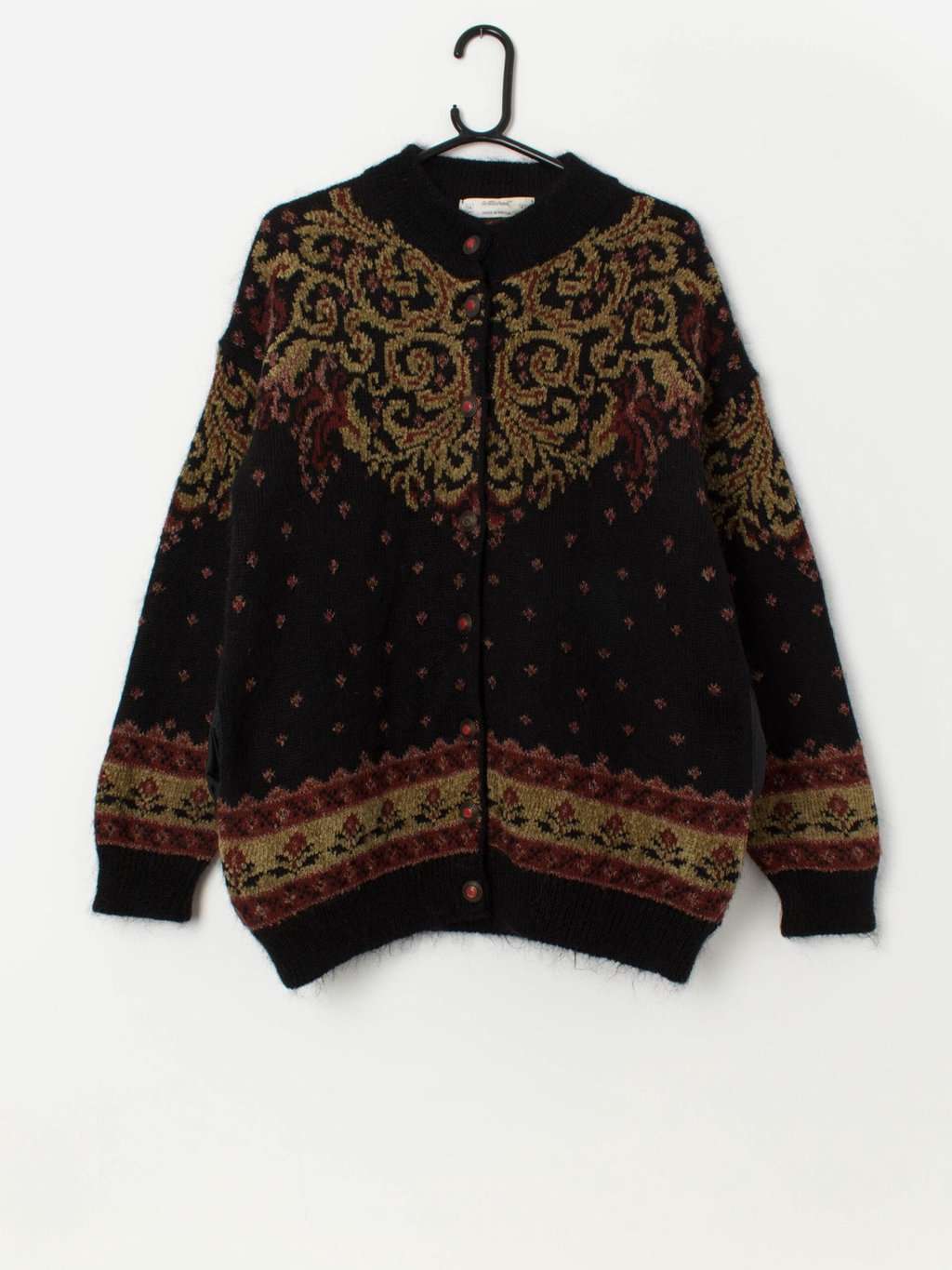 90s vintage St Michael oversized cardigan coat, made in UK - Medium / Large