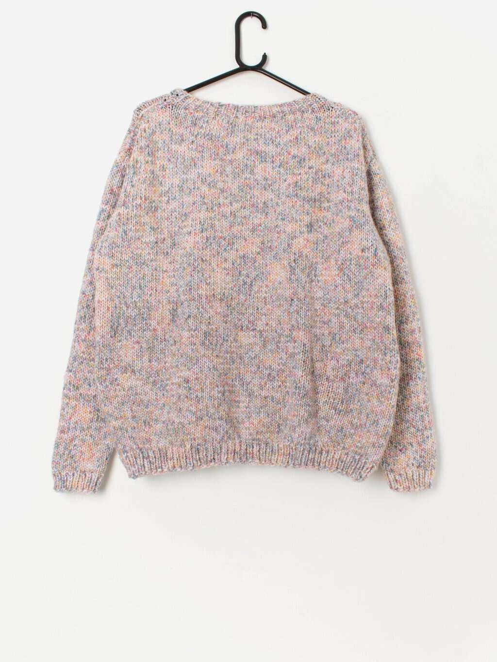 Vintage handknitted cable knit pullover sweater - M / L - Image 3