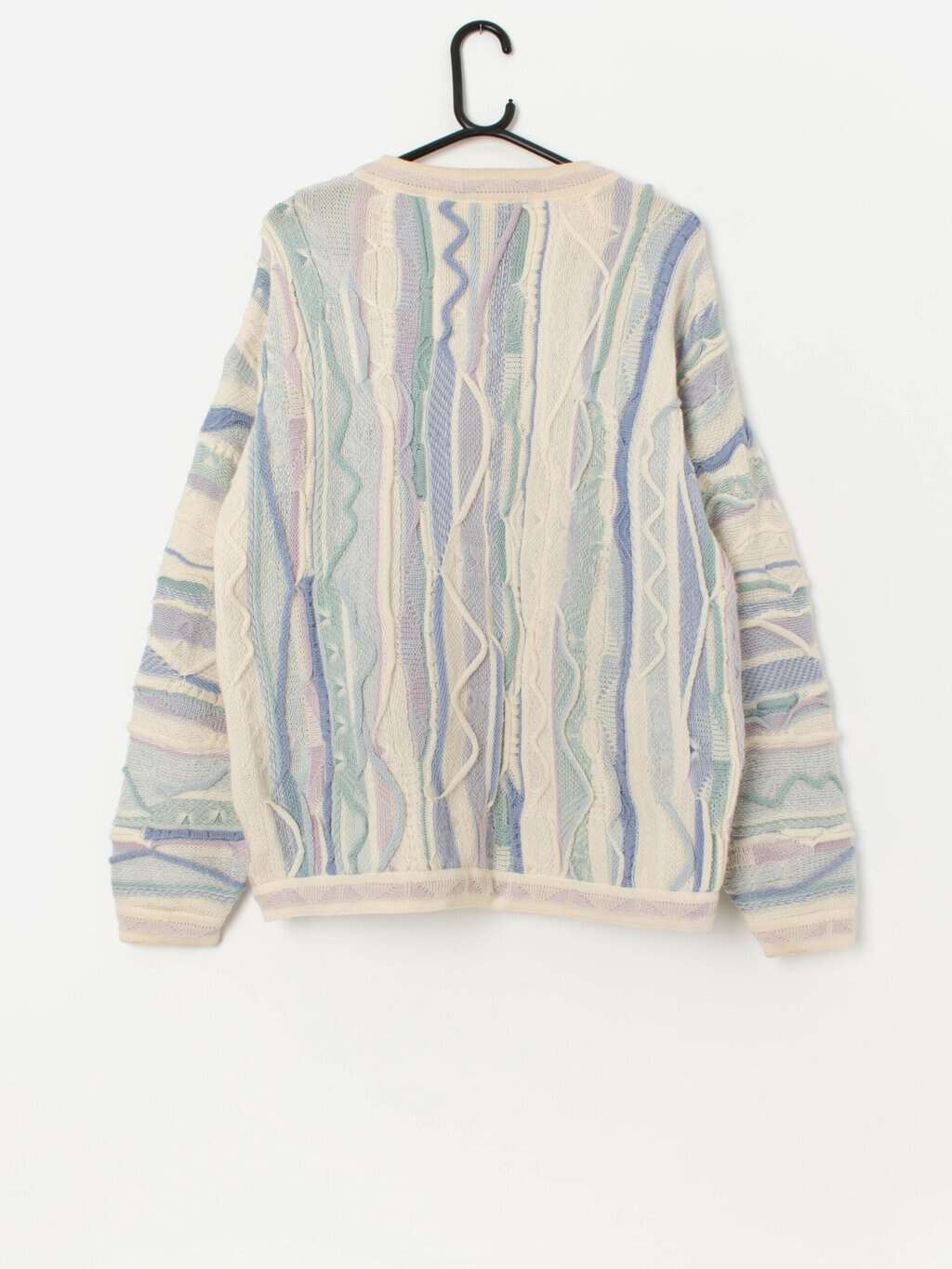 Rare Y2K vintage Coogi style pastel cardigan for women - Medium - Image 3